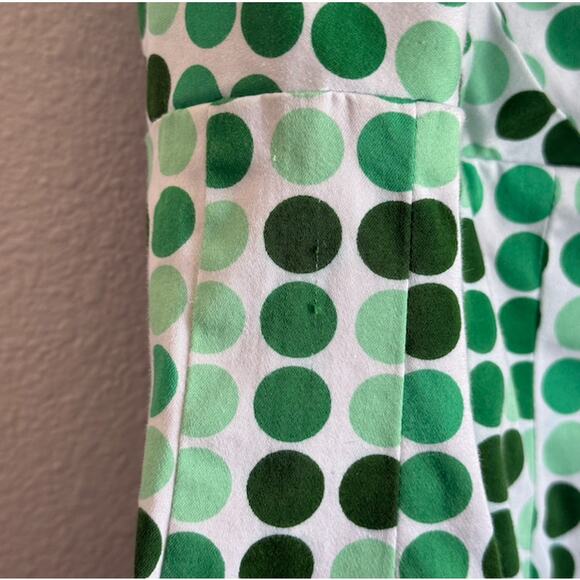 Calvin Klein Retro Inspired Polka Dot Dress in Green - Picture 7 of 8